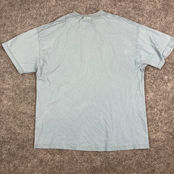 Nike T-Shirt Mens Size XL Blue Florida Spellout Swoosh Graphic Tee Distressed - Picture 9 of 11